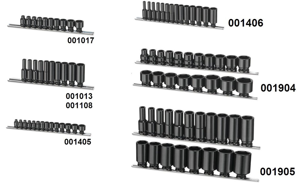 IMPACT SOCKET STANDARD TYPE IRON CLIP RAIL SETS